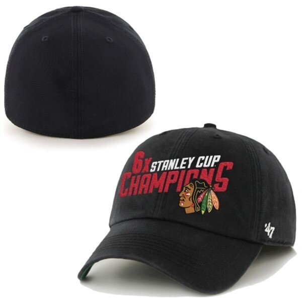 47 Brand Pánská Kšiltovka Chicago Blackhawks 2015 Stanley Cup Champions Six-Time Champs Franchise Velikost: