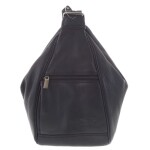 Pánský menší kožený batoh Leo, černý