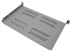 XtendLan 280mm šedá / Police do racku / univerzál / 1U / 25kg nosnost (CPOLIC1U28-G)