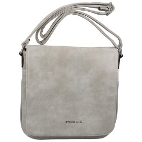 Dámské koženkové crossbody s klopou Debora, šedá