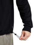Unisex merino mikina ICEBREAKER Unisex Terry LS Crewe, Black velikost: M
