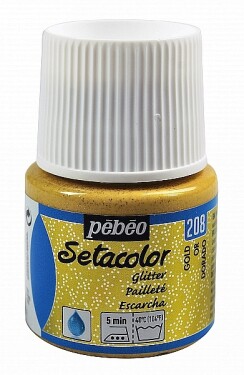 Pébéo Barva na textil Setacolor Light glitter 45 ml - Zlatá 208