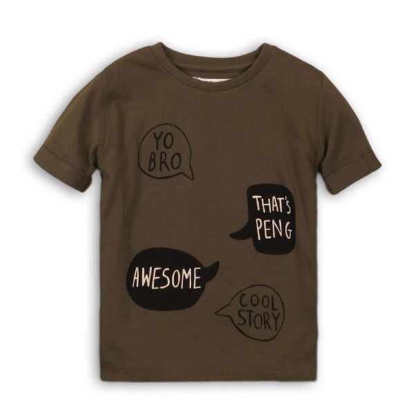 Tričko chlapecké s krátkým rukávem, Minoti, TB TSHIRT 5, hnědá - 80/86 | 12-18m