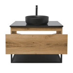 Koupelnová skříňka s umyvadlem SAT B-Way 79x30x45 cm dub BWAY80OAKTKFUB BWAY80OAKTKFUB