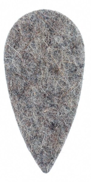 Timber Tones Felt Tones Teardrop Grey Wool Felt
