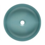 Umyvadlo na desku SAT Infinitio 39x39 cm zelená mat bez otvoru pro baterii SATINF3939LGEM SATINF3939LGEM