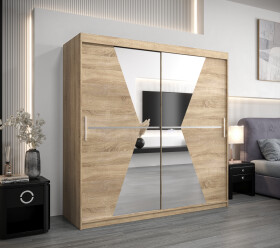 Šatní skříň Abi Ma Barva korpusu: Dub Sonoma, Rozměry: 200 cm, Dveře: Dub sonoma