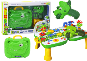 Mamido Kufřík a stolek DIY sada skládačka kostky dinosaurus elektrický šroubovák 249 dílů