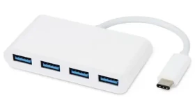 MicroConnect USB-C 4-portový Multiport USB3.0 hub bílá / 4x USB3.0 / USB-C (USB3.1CUSB3)