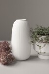 Storefactory Porcelánová váza ÅBY White 26 cm, bílá barva, porcelán