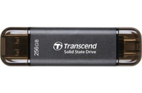 Transcend ESD310C Externí SDD 256GB šedá / USB-A/C 3.2 Gen 2 / R: 1050MBs / W: 950MBs (TS256GESD310C)