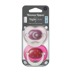 Tommee Tippee Night silikonový dudlík 18-36m 2ks - více barevných variant (433663-T)