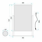 REA - Zrcadlo LED LUMI Black 30x40cm HOM-01805
