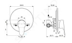 IDEAL STANDARD - Cerabase Sprchová baterie pod omítku, s tělesem, chrom A7392AA