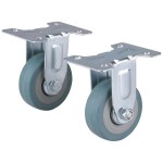 EXTOL PREMIUM 8856024 Kolečko pojezdové, 50mm, pevné, šedá pryž, 27kg, sada 2ks