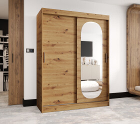Šatní skříň Abi Royal Rozměry: 150 cm, Barva korpusu + barva dveří: Dub artisan + Dub artisan