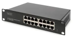 DIGITUS 10" 16portový switch / Switch / Gigabit Ethernet 10/100/1000 / Nespravovaný (DN-80115-1)