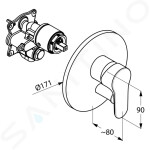 KLUDI - Objekta Vanová baterie pod omítku, chrom 326500575