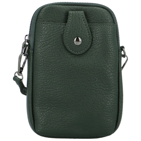 Trendy dámská koženková crossbody kapsa Asirys, tmavě zelená