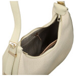 Stylová dámská koženková kabelka na rameno Agatha, krémová