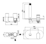 PAFFONI - Candy Umyvadlová baterie pod omítku s tělesem, chrom CA105CR