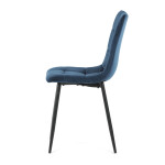 Jídelní židle, modrá, sametová látka, CT-281 BLUE4