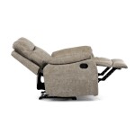 TV a relaxační křeslo s manuálním ovládáním, potah lanýžová látka v dekoru vintage