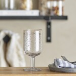 Bloomingville Sklenice na víno Bubbles Clear 380 ml, čirá barva, sklo