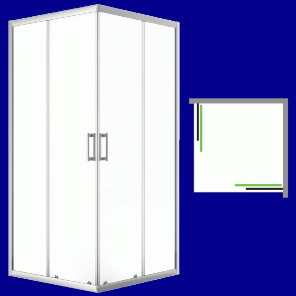 Laveo - Desna - čtvercový sprchový kout 80x80 cm JKD_086K