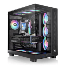 THERMALTAKE Case View 380 XL TG ARGB, ATX, Průhledná bočnice, 4x 120mm ARGB Fan, černá EDF_964027