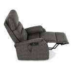 Polohovací křeslo, elektrické kabelové ovládání, černá, látka vintage, TV-L8904 BK3