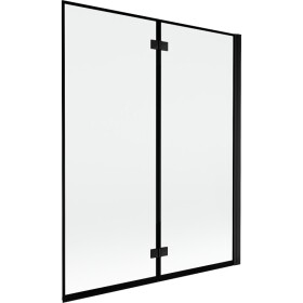 MEXEN - MIST vanová zástěna 140x150 cm 6mm 2-s, černá, okraj, pravá 8A9-140-002-70-70-P