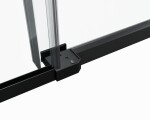 HOPA - Sprchové dveře BELVER BLACK NEW - Barva rámu - Černá, Rozměr A - 130, Směr zavírání - Univerzální Levé / Pravé, Výplň - Čiré bezpečnostní sklo - 8 mm BCBELV13BCN