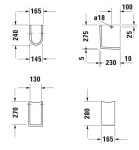 DURAVIT - Starck 3 Sloup pro umyvadlo Starck 3, s WonderGliss, alpská bílá 08651700001