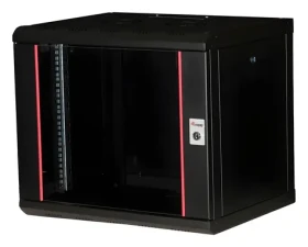Equip 19" nástěnný rozvaděč 9U 600x450mm černá / Nástěnný rozvaděč / skleněné dveře / uzamykatelný (EPM-09-6045-B-CBAA)