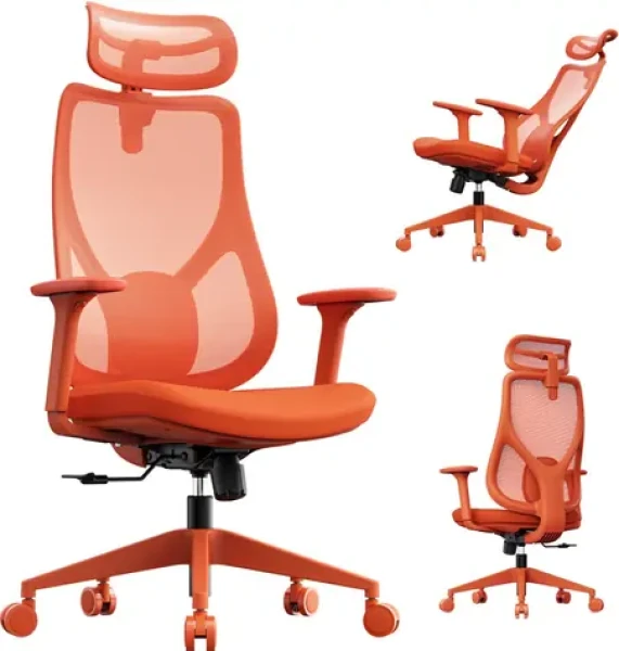 SENSE7 MOYO oranžová / Kancelářské ergonomické křeslo / nosnost 150 kg (5902659848598)