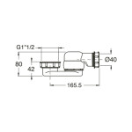 POLYSAN - Sifon 6/4", výška 42, DN40 71712
