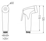 MEXEN - R-76 bidetová sprška zlatá 79576-50