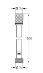 GROHE - Sprchová hadice Relexaflex 1,5 m, chrom 45973001