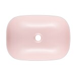 Umyvadlo na desku SAT Infinitio 45,5x32,5 cm růžová mat bez přepadu SATINF4532PM SATINF4532PM