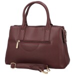 Luxusní dámská koženková kabelka do ruky Coveri Korina, vínová