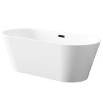 INVENA - Volně stojící vana 170 cm Limnos se sifonem černý AN-00-140-KPL