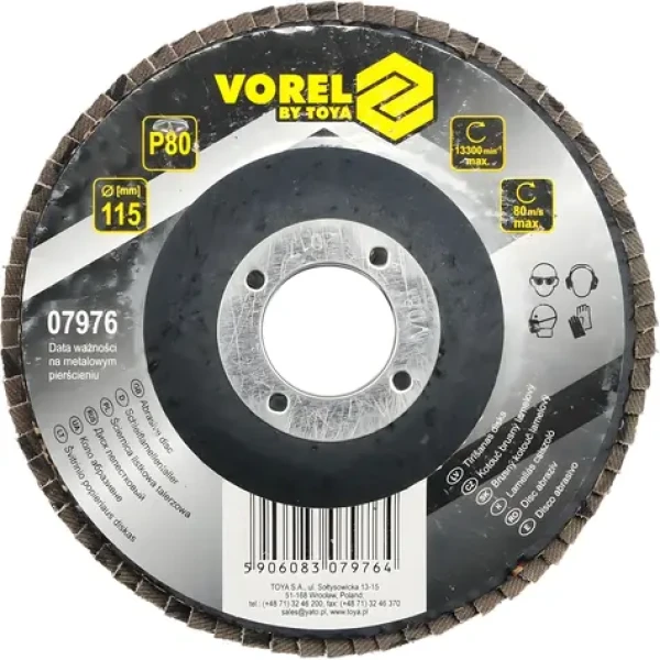 Vorel Lamelový brusný kotouč P40 / Brusný kotouč / Průměr 115 mm (TO-07974)