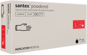 SANTEX Powdered 100 ks Velikost rukavic: L 31497_L