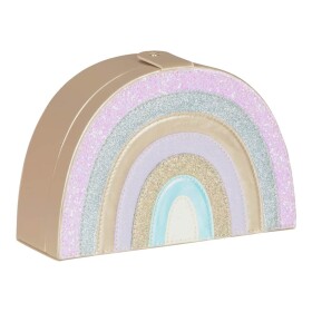 MIMI & LULA Dětská šperkovnice Rainbow Bright, zlatá barva, textil