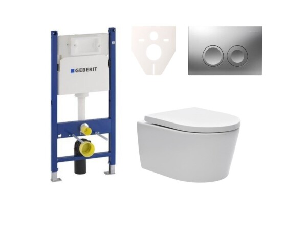 Cenově zvýhodněný závěsný WC set Geberit do lehkých stěn / předstěnová montáž + WC SAT Brevis SIKOGES7W3 SIKOGES7W3