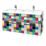 Dřevojas - Umyvadlová skříňka Q MAX SZZ4 120 - Individuální odstín dle RAL/NCS / Úchytka T06 / Individuální odstín dle RAL/NCS 332280H