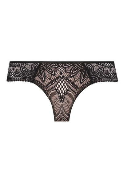 TANGA DESIRE ČERNÁ BLACK-BEIGE L