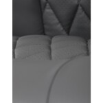 Křeslo kancelářské, šedá ekokůže, kovový kříž, kolečka na tvrdé podlahy