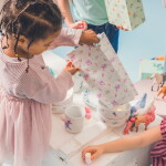 Bella Rose Papírový sáček Jednorožec – 10 ks, modrá barva, bílá barva, papír